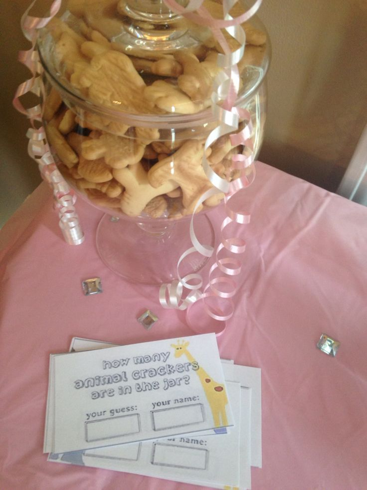 Baby Shower Game Guests Guess The Number Of Animal Crackers Baby 