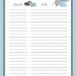 Baby Shower Gift List Template 8 Free Word Excel PDF Format Download