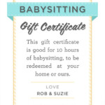 Babysitting Gift Certificate Download Fully Customizable PSD Or PDF