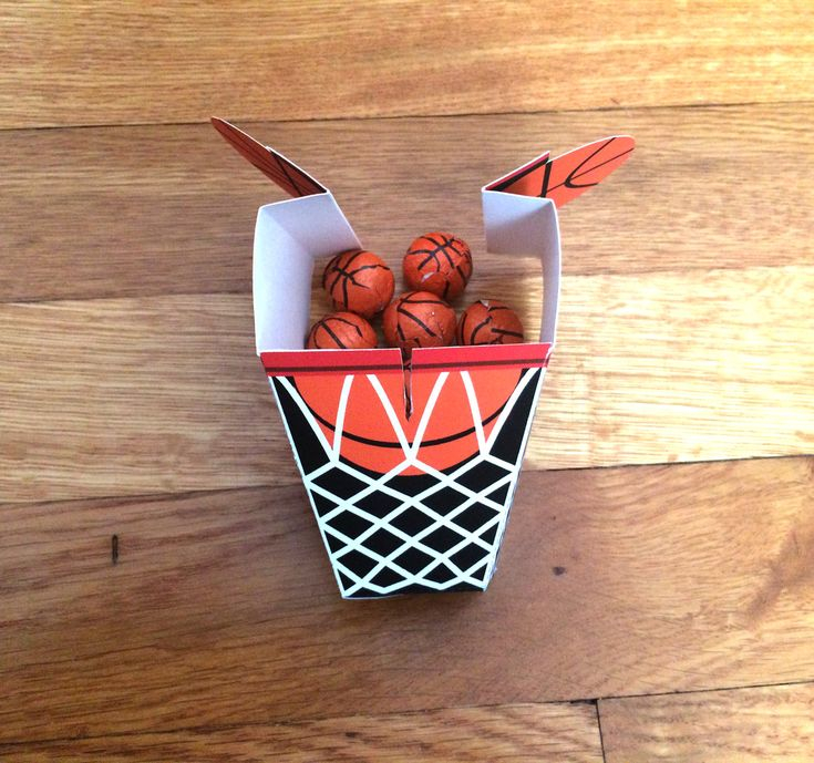 Basketball Party Favor Box DIY Printable File Craft Etsy Diy Favor