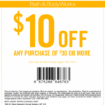 Bath Body Works Canada 10 Off When You Spend 30 Printable Coupon