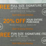 Bath Body Works FREE Full Size Signature Item Coupon More Check