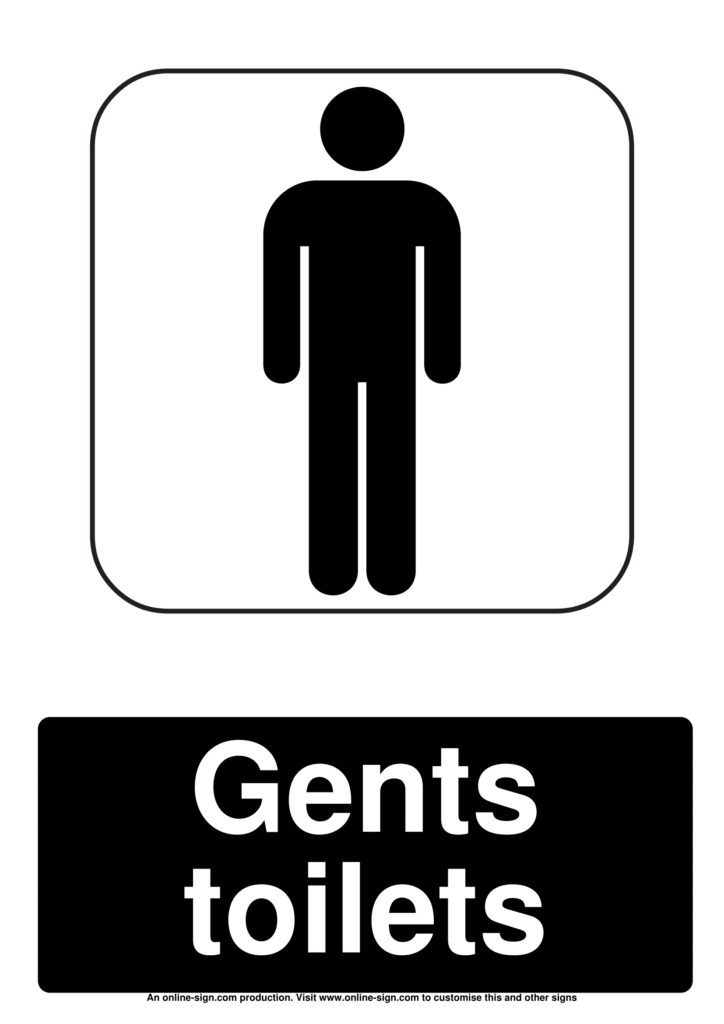 Bathroom Signs Poster Template