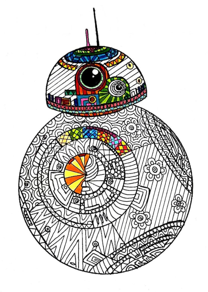 BB8 Star Wars Star Wars Star Wars Coloring Page Coloring Etsy