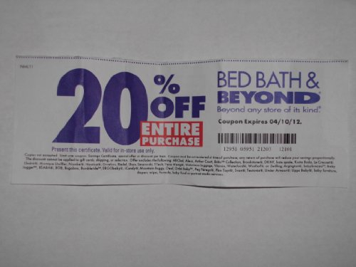 Bed bath And Beyond 20 Off Entire Purchase Coupon Bed Bath And 