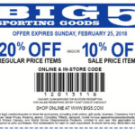 Big 5 Sporting Goods Printable Coupon Fun Sports Big 5 Sporting