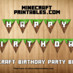 Birthday Banner Printable Minecraft Happy Birthday Banner Template