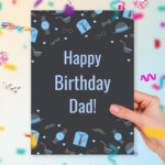 Birthday Card For The Greatest Dad Template Editable Online