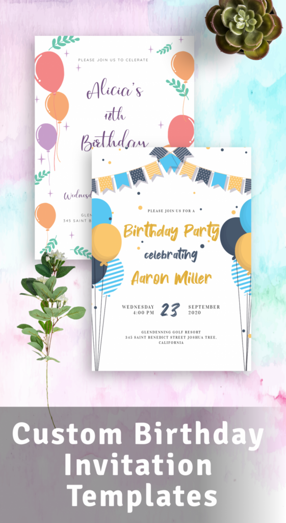 Birthday Invitation Templates Download Or Order Printed