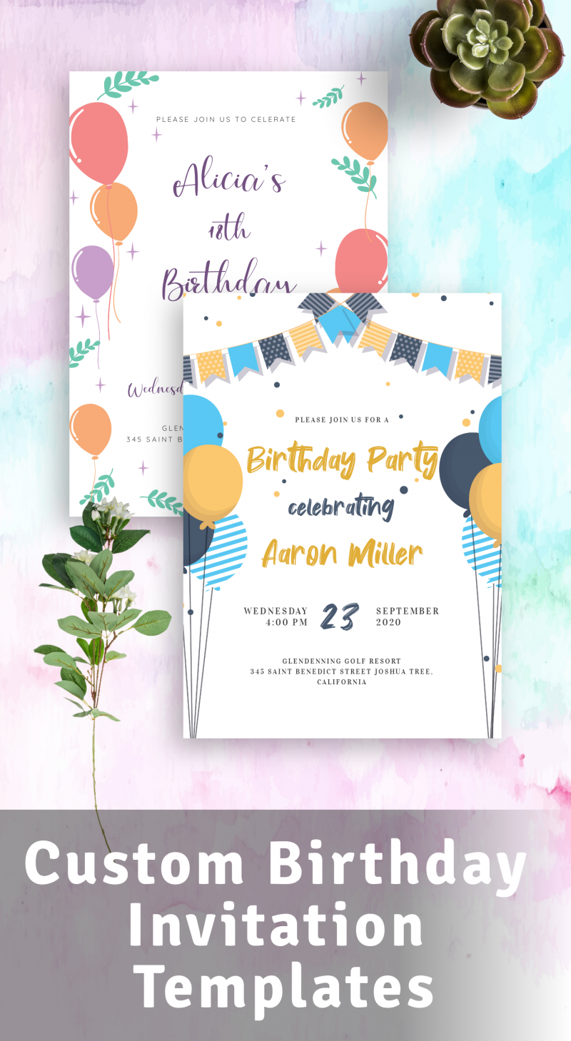 Birthday Invitation Templates Download Or Order Printed