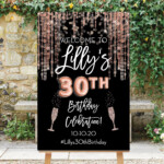 Birthday Welcome Sign 30th 40th 50th 60th Birthday Black Etsy In 2020