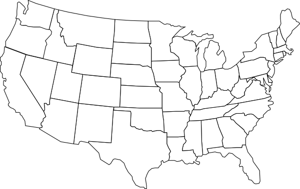 Black And White U s Map Clip Art At Clker Vector Clip Art Online 