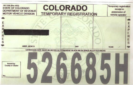 Blank Colorado Temporary Tag Templates Printable Free Printable Tags 