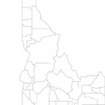 Blank Idaho County Map Free Download