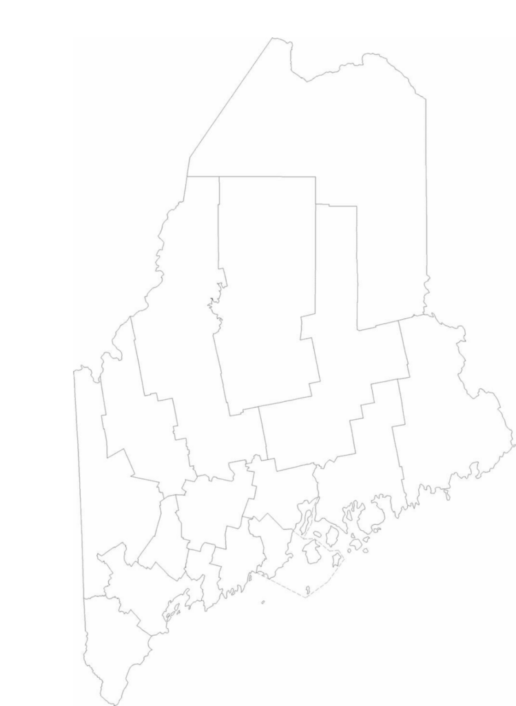Blank Maine County Map Free Download