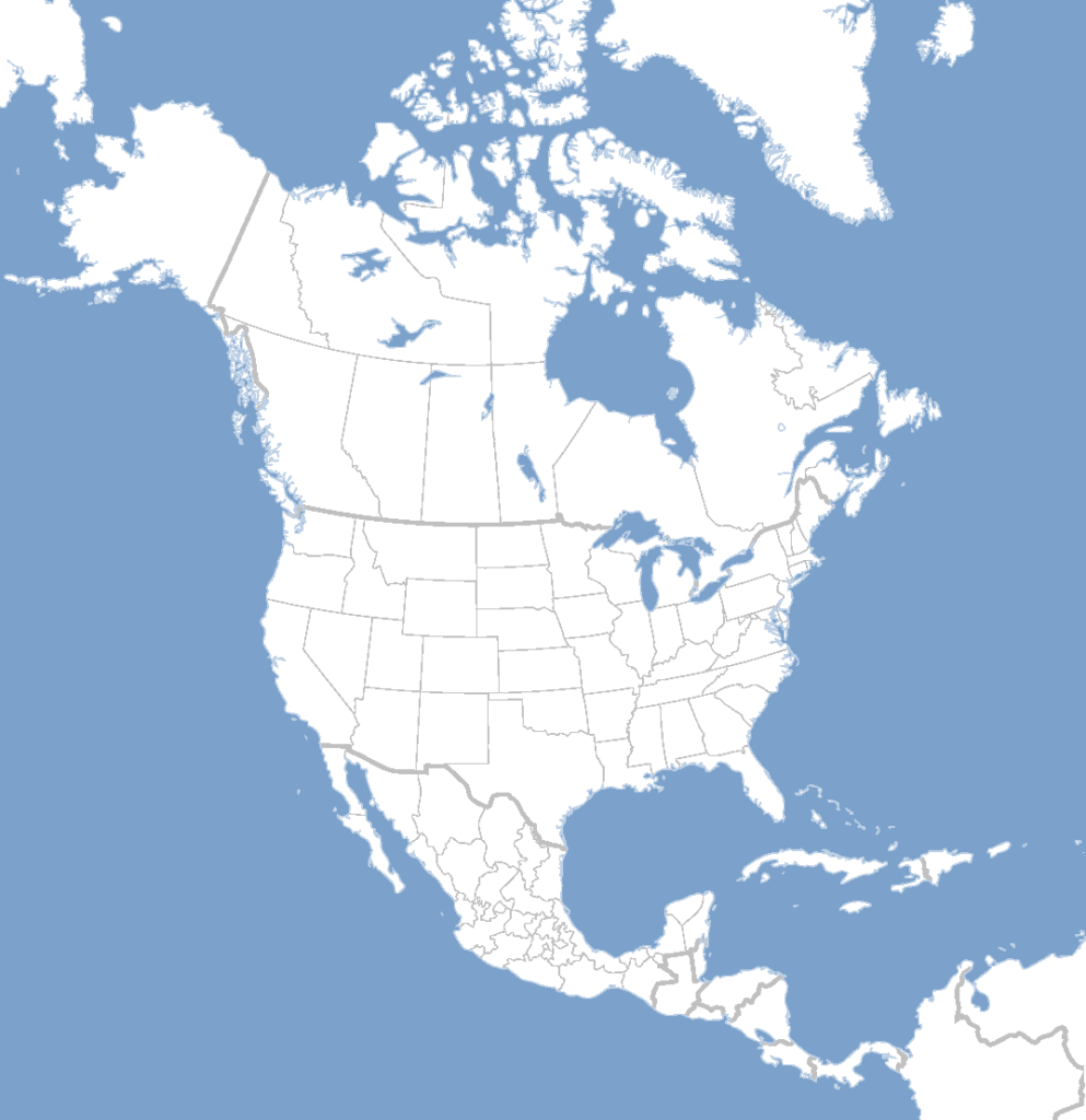 Blank map directory all of north america alternatehistory Wiki 