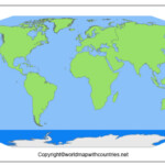 Blank Map Of World Continents And Oceans World Map With Countries