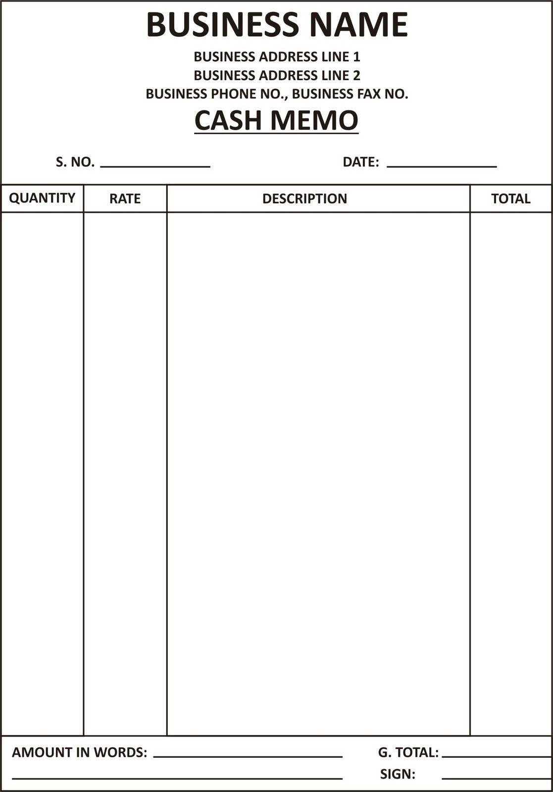 Blank Mobile Bill Format Invoice Template Ideas