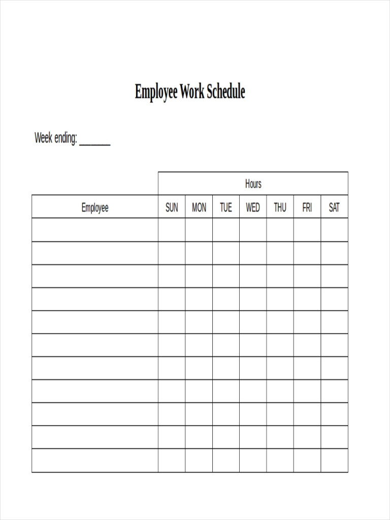 Blank Schedule Examples 7 Samples In Google Docs Word Pages 