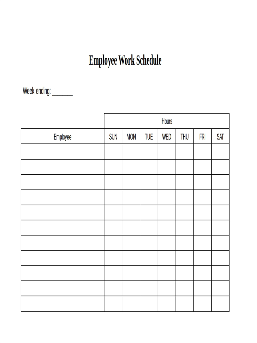 Blank Schedule Examples 7 Samples In Google Docs Word Pages