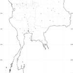 Blank Simple Map Of Thailand Cropped Outside No Labels