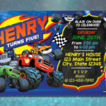 Blaze And The Monster Machines Birthday Invitation Blaze Etsy