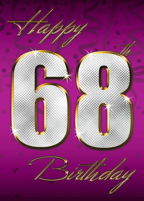 Bling Happy Birthday 68th Card Ad SPONSORED Happy Bling 