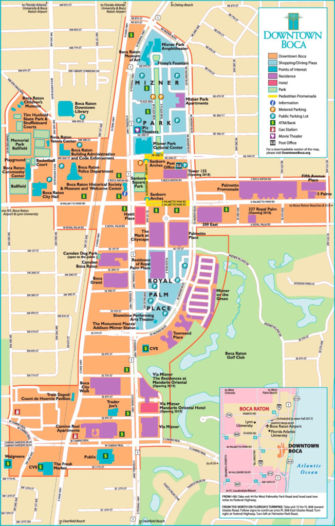 Boca Raton Tourist Map