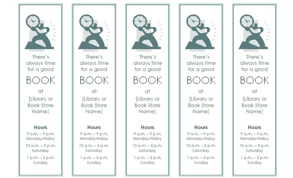 Bookmark Template Bookmark Template For Word