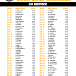 Boston Bruins Schedule Printable Nhl Announces Schedule For Bruins