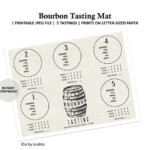 Bourbon Tasting Mat For 5 Tastings Bourbon Tasting Party Etsy