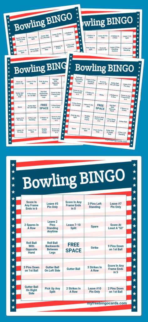 Bowling BINGO Bingo Cards Printable Bingo Card Generator Free 