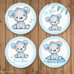 Boy Teddy Bear Baby Shower Cupcake Toppers PRINTABLE 2 Etsy