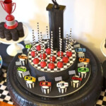 Boys Rad Race Car Themed Birthday Party Table Centerpiece Decoration