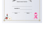 Bravery Breast Cancer Certificate Printable Pdf Download