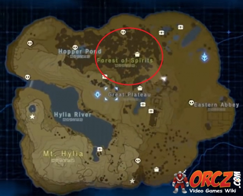 Breath Of The Wild Map Forest Of Spirits Orcz The Video Games