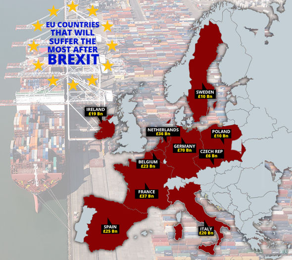 Brexit Latest Map Reveals Which Countries Will Suffer Most If No Deal