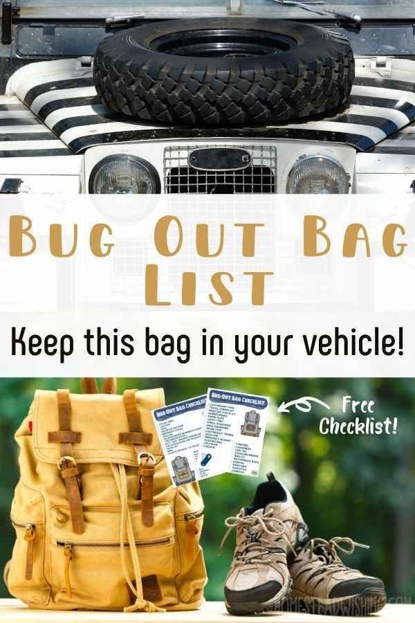 Bug Out Bag List Free Printable Checklist In 2021 Bug Out Bag 