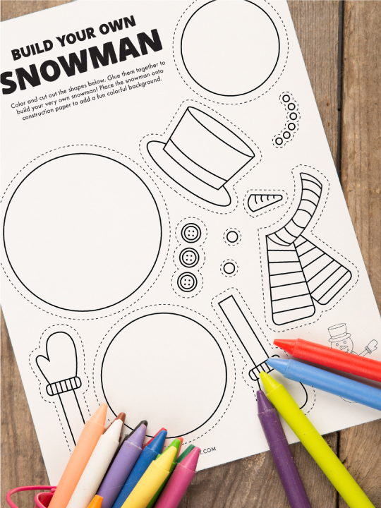 Build Your Own Snowman Free Printable Pjs And Paint