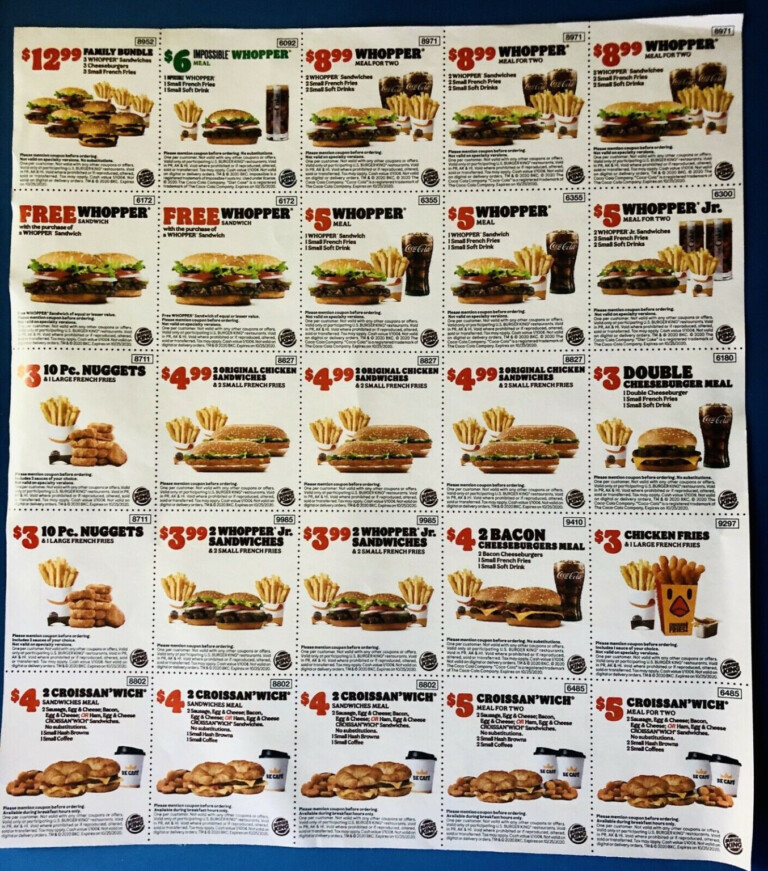 Burger King Codes October 2022 Burger King Coupon Photos FreePrintable.me