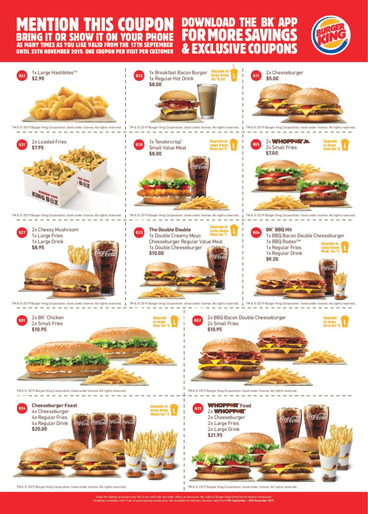 Today Printable Burger King Coupons FreePrintable.me