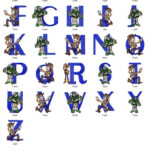 BUZZ LIGHTYEAR CARTOON CHARACTER ALPHABETS FONT EMBROIDERY DESIGNS