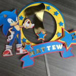 Cake Topper Sonic Etsy Espa a Fiesta De Sonic Fiestas De