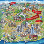 Campus Illustrated Maps Custom Map Illlustration By Rabinky Art LLC