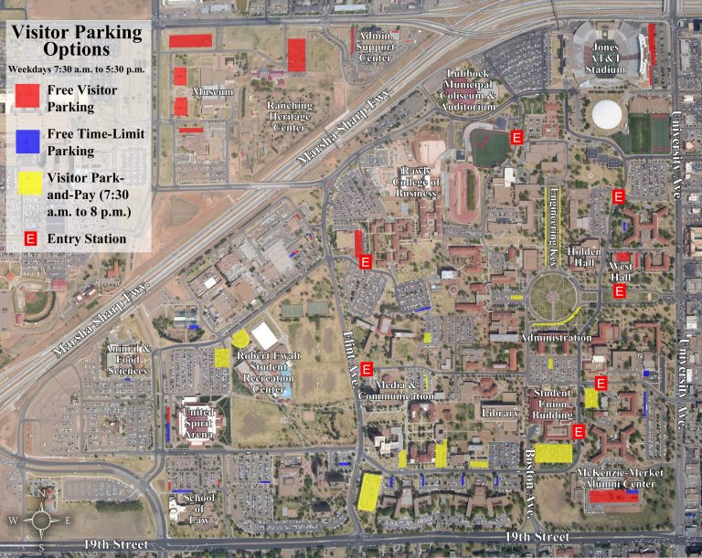 Campus Maps Transportation Parking Services Ttu Texas Tech Dorm 