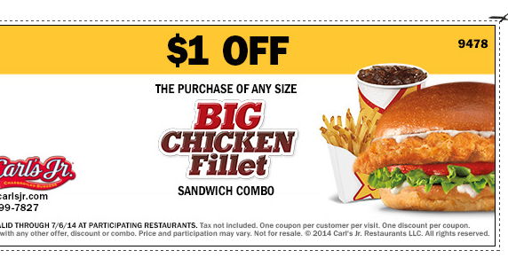 Carls Jr Printable Coupons May 2018 Info Printable Coupons 2018