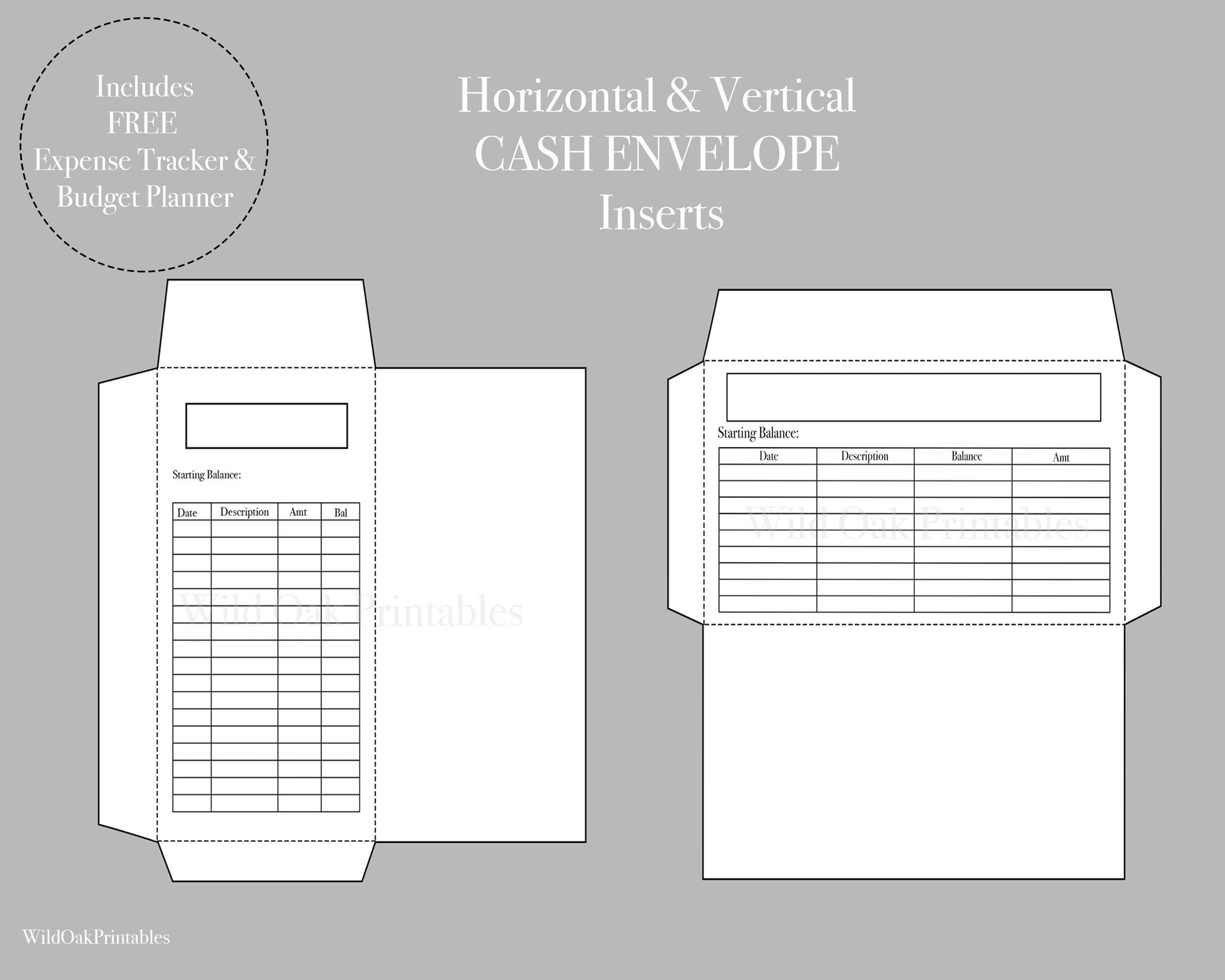 Cash Money Envelope Printable Cash Envelope Wallet System Etsy In