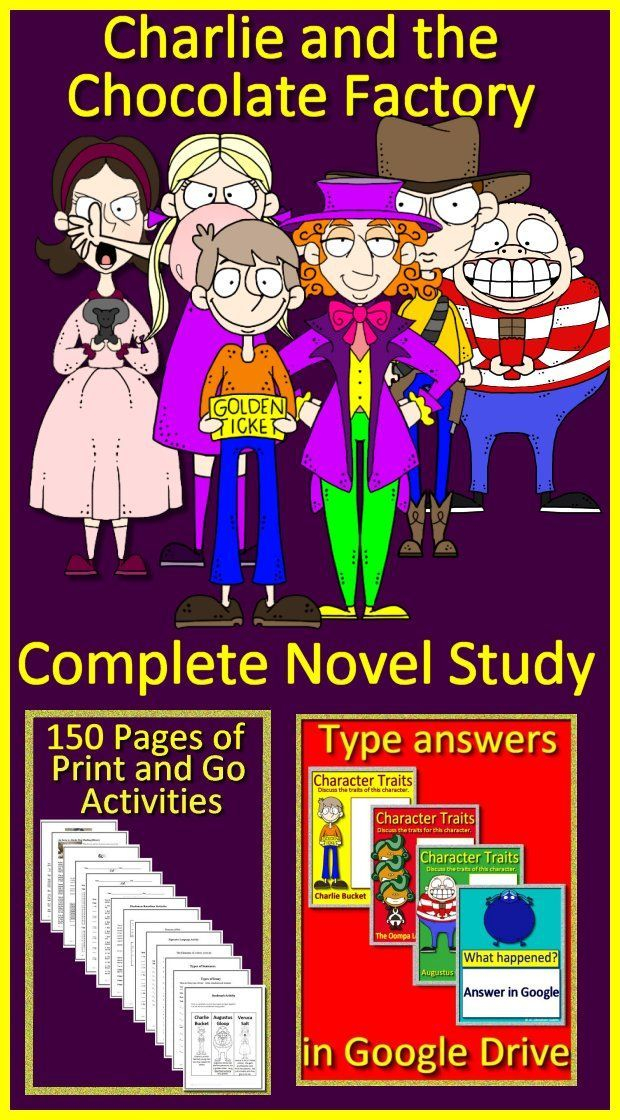 Charlie And The Chocolate Factory NOVEL STUDY Printable And GOOGLE