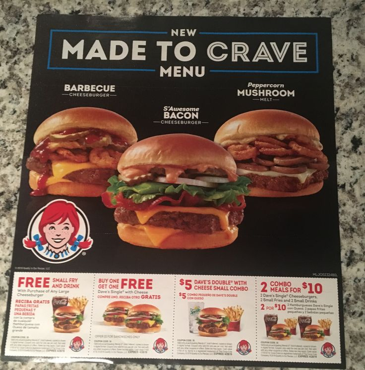 Check The Mail For Wendy s Coupons Wendys Coupons Crave Menu Coupons