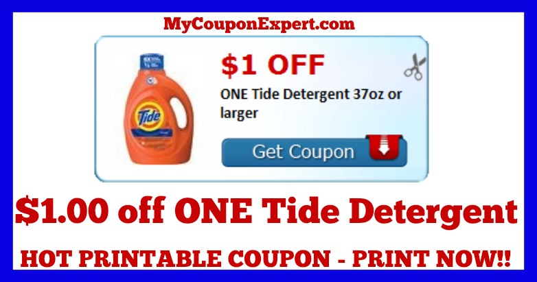 Check This Coupon Out Print NOW 1 00 Off ONE Tide Detergent 37oz Or